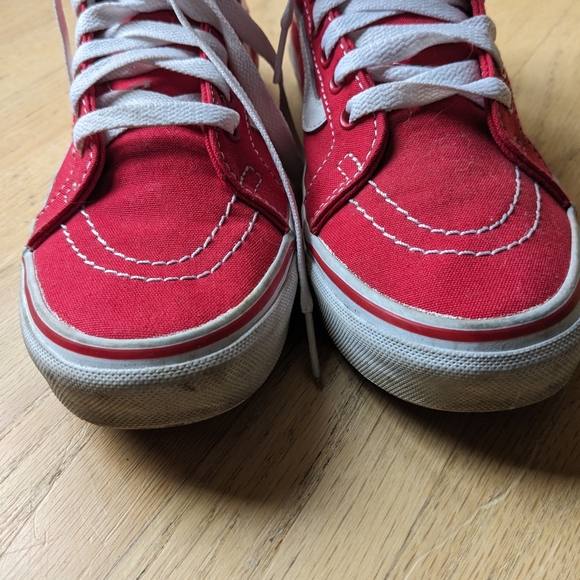 Vans Sk8 Hi Top Sneaker red size 7 - Picture 6 of 8